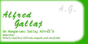 alfred gallaj business card